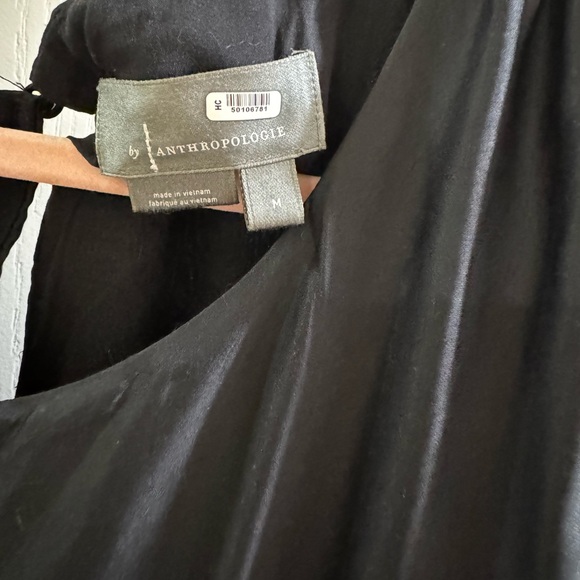 Anthropologie Black Drape Blouse - Picture 2 of 3